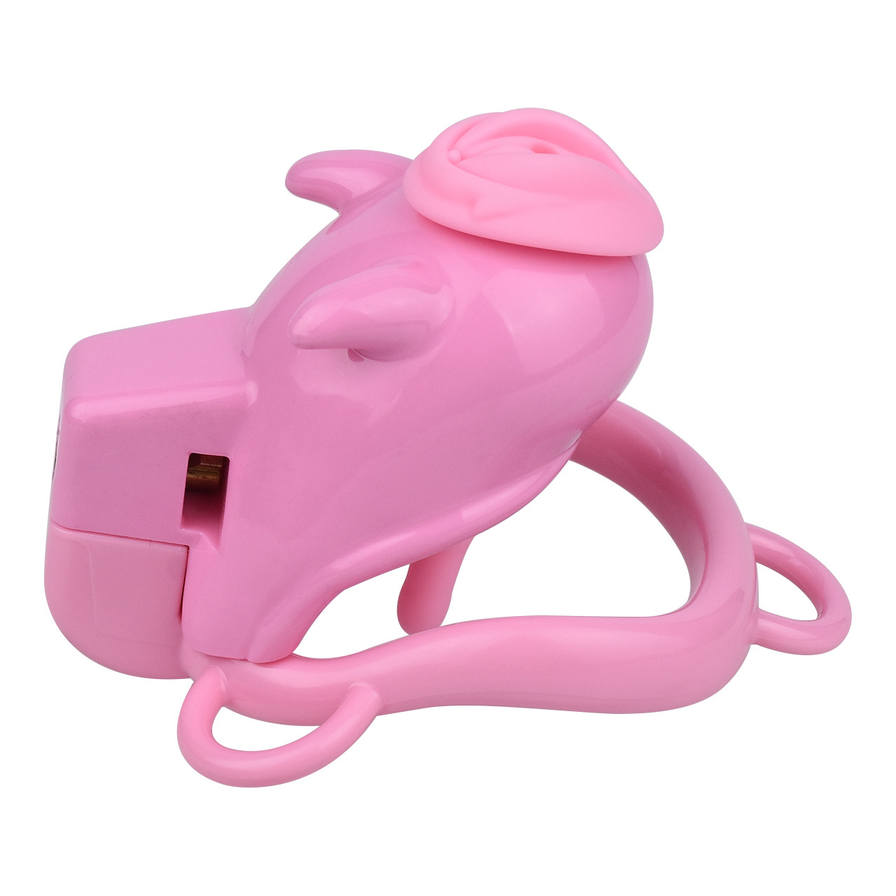 Little Devil Chastity Cage with Vaginal-Style Silicone Catheter – Black/Pink ABS Resin