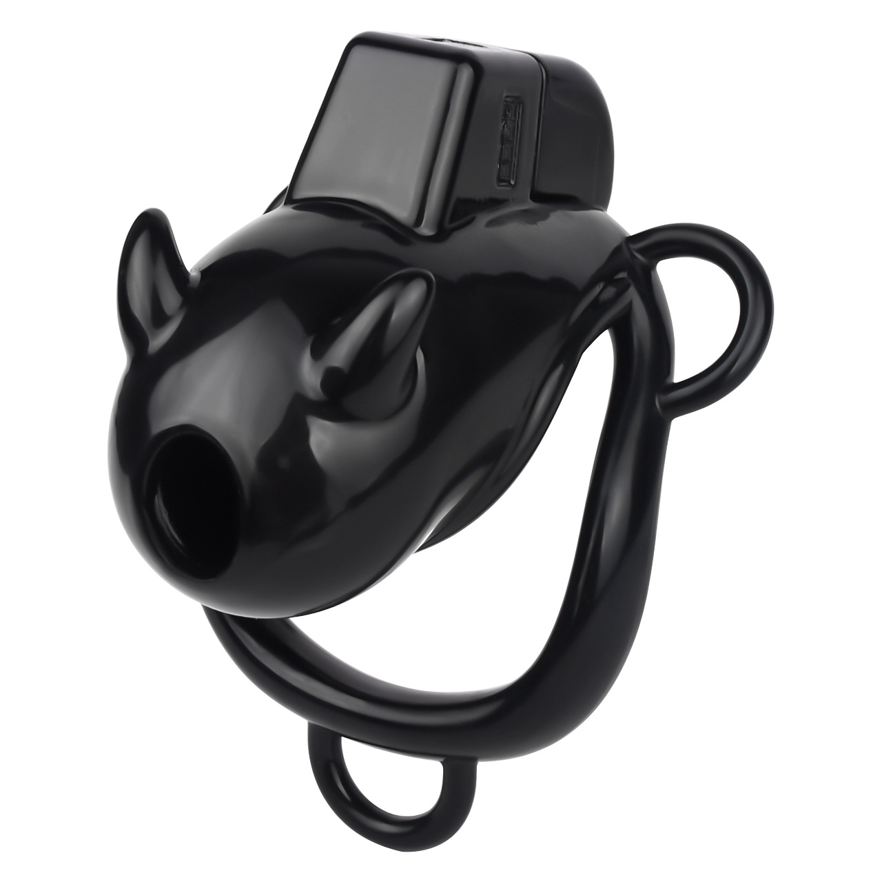 Little Devil Chastity Cage with Vaginal-Style Silicone Catheter – Black/Pink ABS Resin