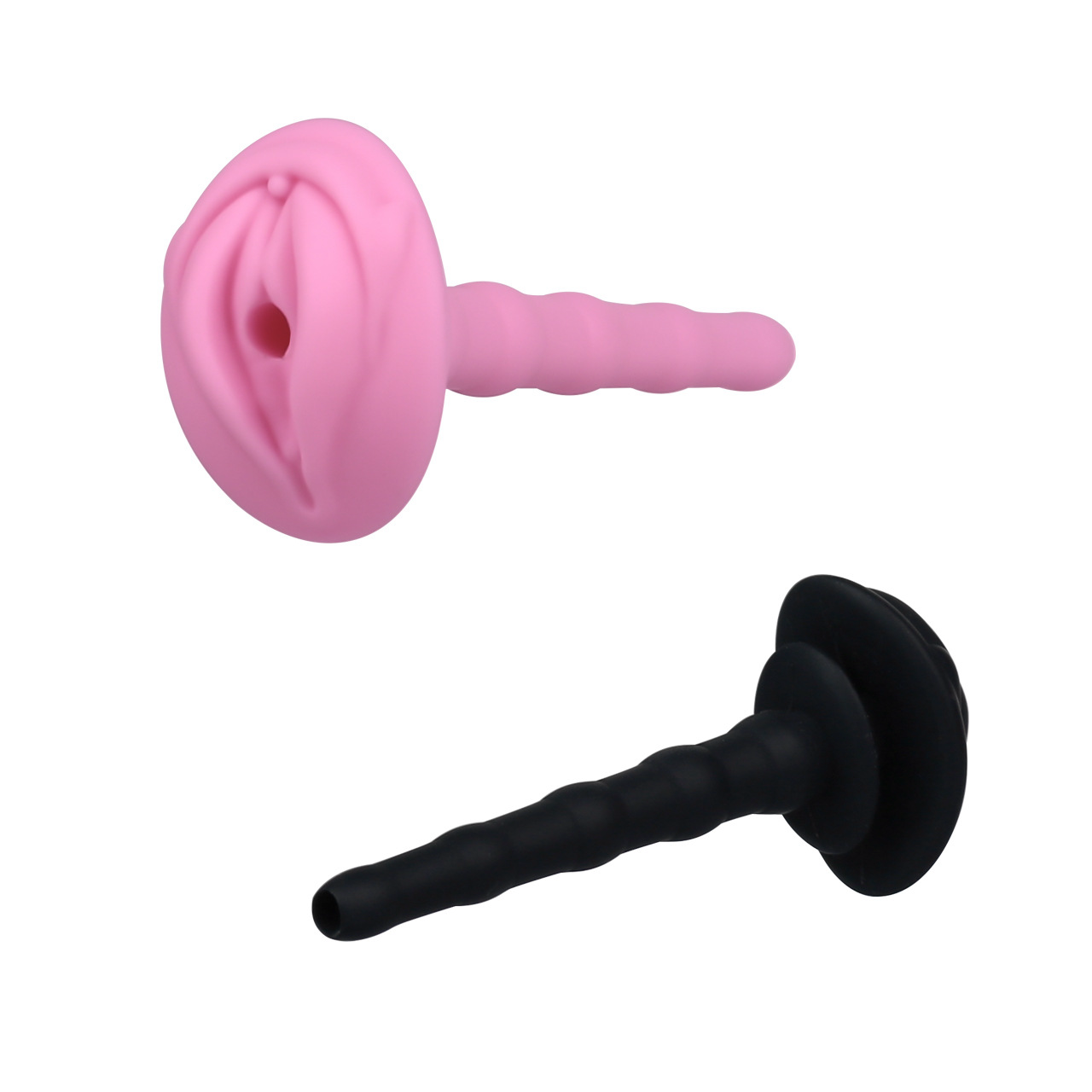 Little Devil Chastity Cage with Vaginal-Style Silicone Catheter – Black/Pink ABS Resin
