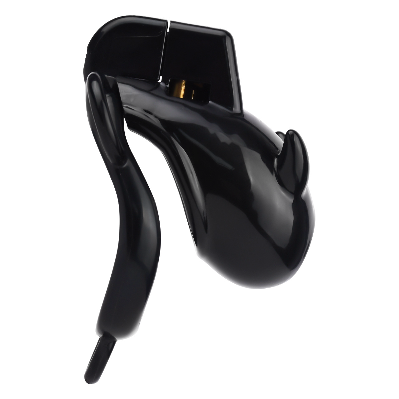 Little Devil Chastity Cage with Vaginal-Style Silicone Catheter – Black/Pink ABS Resin