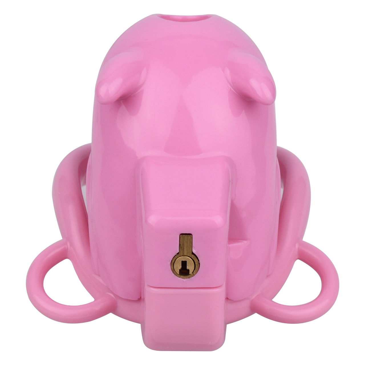 Little Devil Chastity Cage with Vaginal-Style Silicone Catheter – Black/Pink ABS Resin