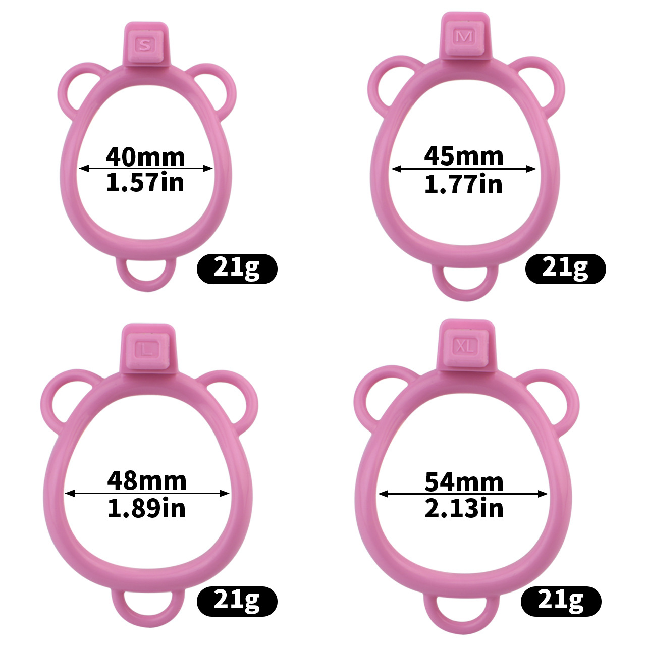 Little Devil Chastity Cage with Vaginal-Style Silicone Catheter – Black/Pink ABS Resin