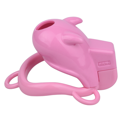 Little Devil Chastity Cage with Vaginal-Style Silicone Catheter – Black/Pink ABS Resin