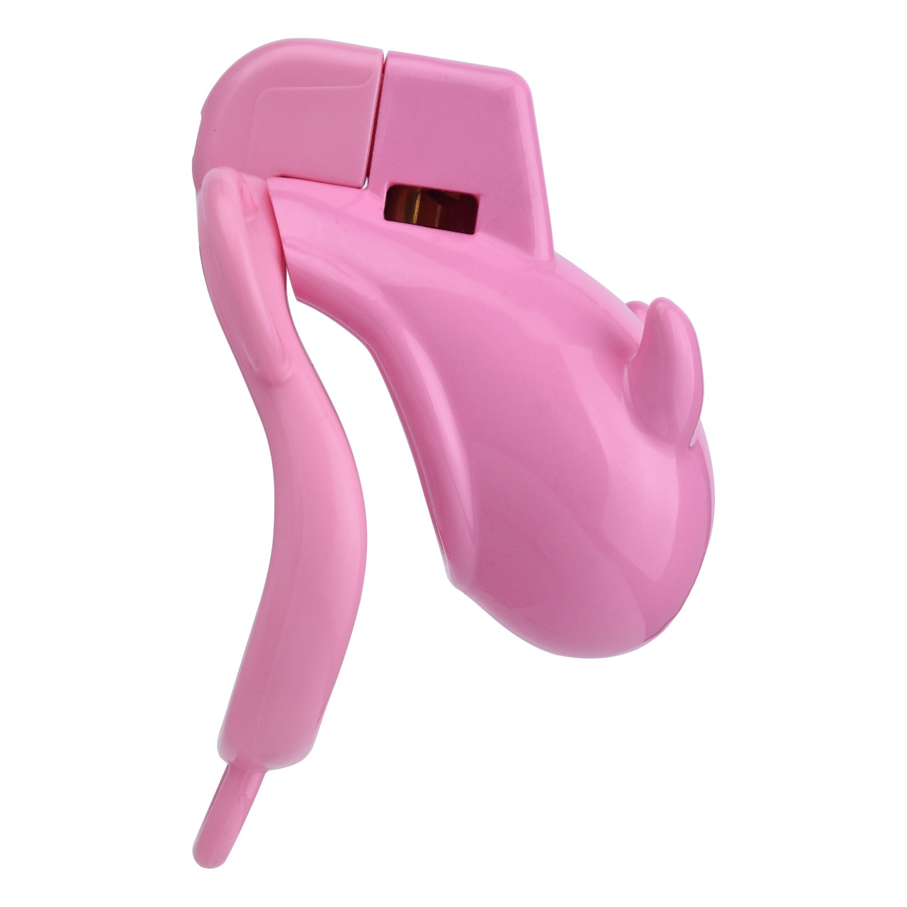 Little Devil Chastity Cage with Vaginal-Style Silicone Catheter – Black/Pink ABS Resin