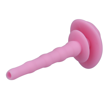 Little Devil Chastity Cage with Vaginal-Style Silicone Catheter – Black/Pink ABS Resin