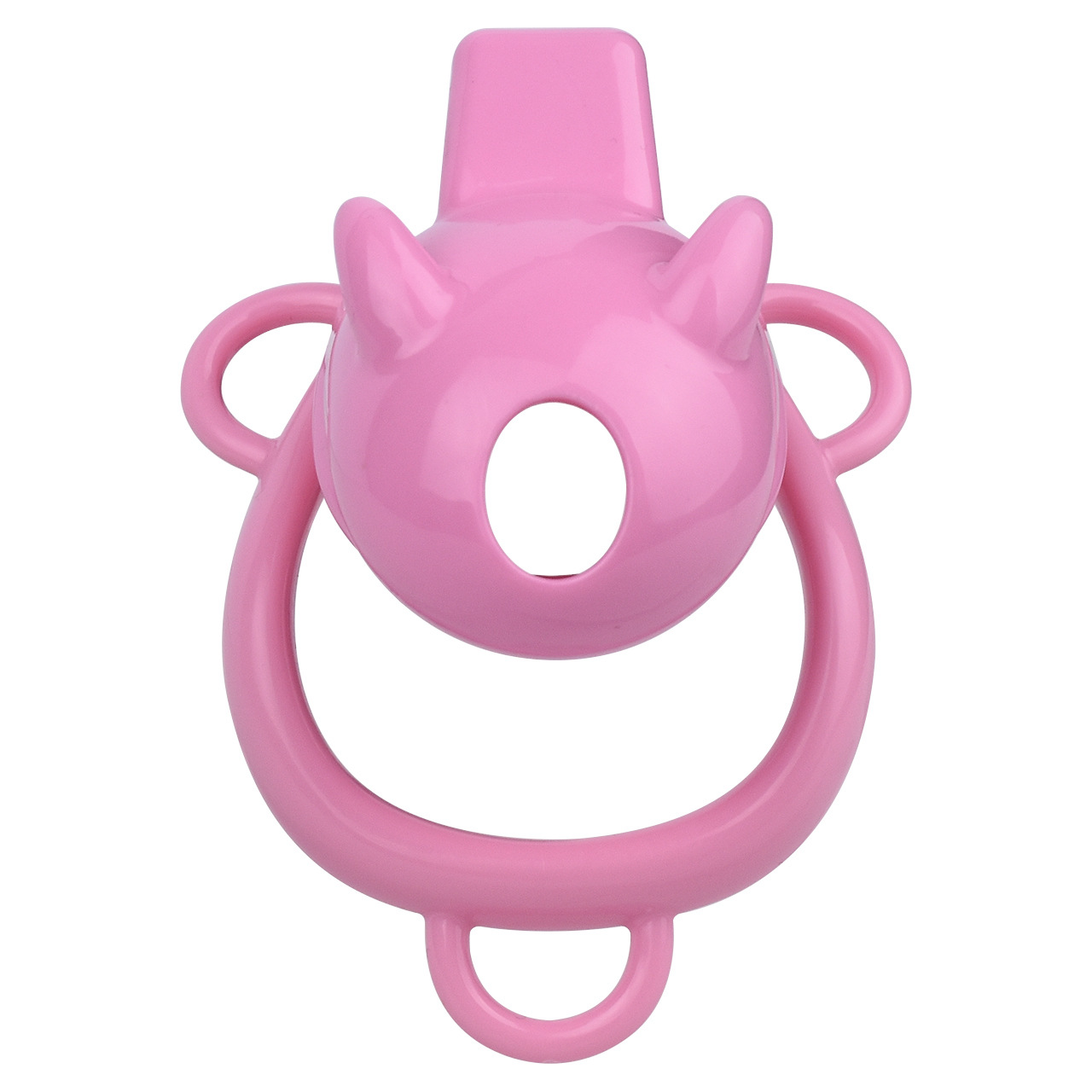 Little Devil Chastity Cage with Vaginal-Style Silicone Catheter – Black/Pink ABS Resin