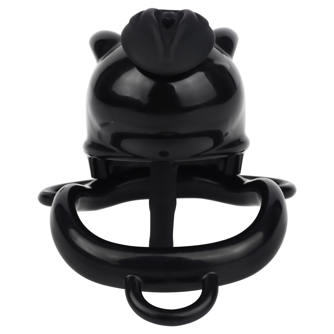 Little Devil Chastity Cage with Vaginal-Style Silicone Catheter – Black/Pink ABS Resin