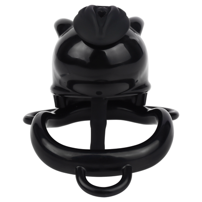 Little Devil Chastity Cage with Vaginal-Style Silicone Catheter – Black/Pink ABS Resin