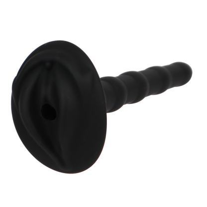 Little Devil Chastity Cage with Vaginal-Style Silicone Catheter – Black/Pink ABS Resin