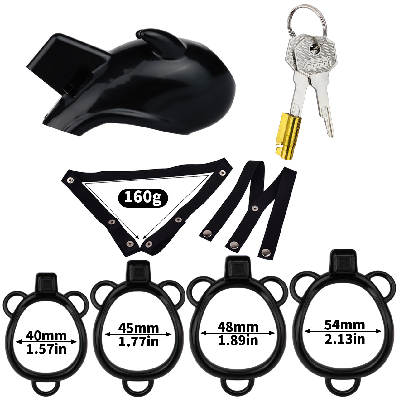 Little Devil Chastity Cage with Vaginal-Style Silicone Catheter – Black/Pink ABS Resin
