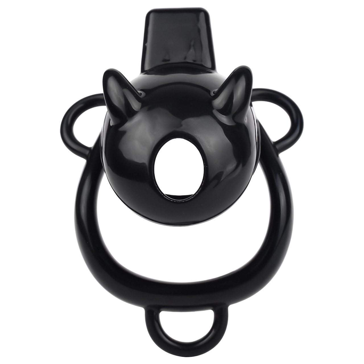 Little Devil Chastity Cage with Vaginal-Style Silicone Catheter – Black/Pink ABS Resin