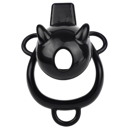 Little Devil Chastity Cage with Vaginal-Style Silicone Catheter – Black/Pink ABS Resin