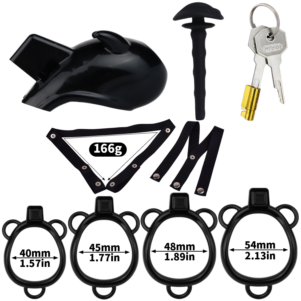 Little Devil Chastity Cage with Vaginal-Style Silicone Catheter – Black/Pink ABS Resin