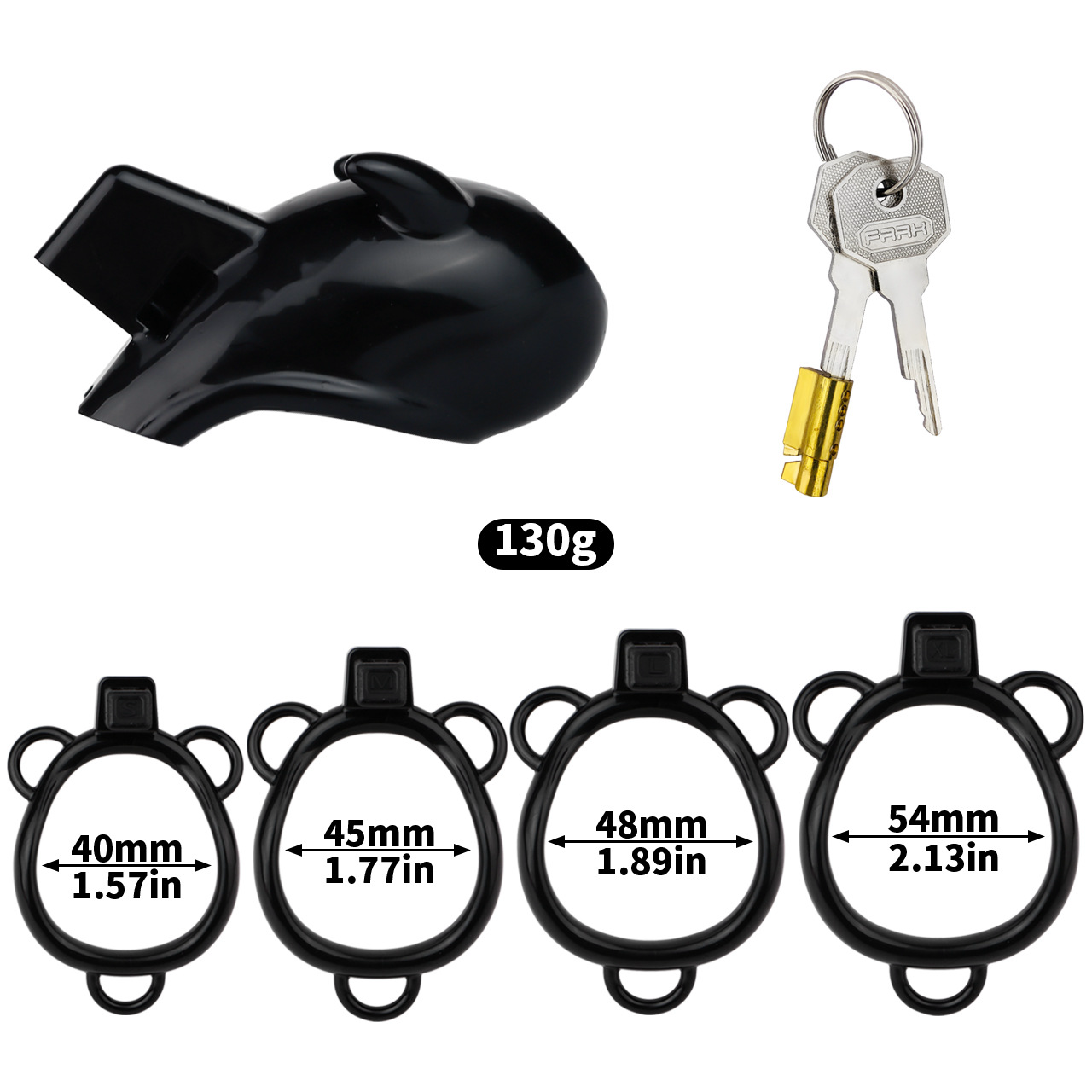 Little Devil Chastity Cage with Vaginal-Style Silicone Catheter – Black/Pink ABS Resin