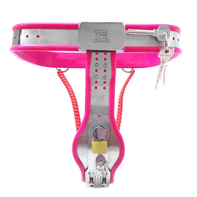 Metal Female Chastity Belt Y-Type Lockable and Adjustable BDSM Belt For Women - KeepMeLocked