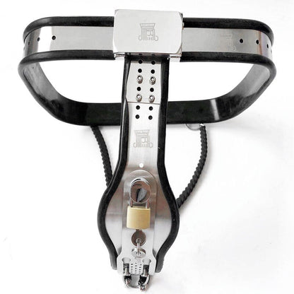 Metal Female Chastity Belt Y-Type Lockable and Adjustable BDSM Belt For Women - KeepMeLocked