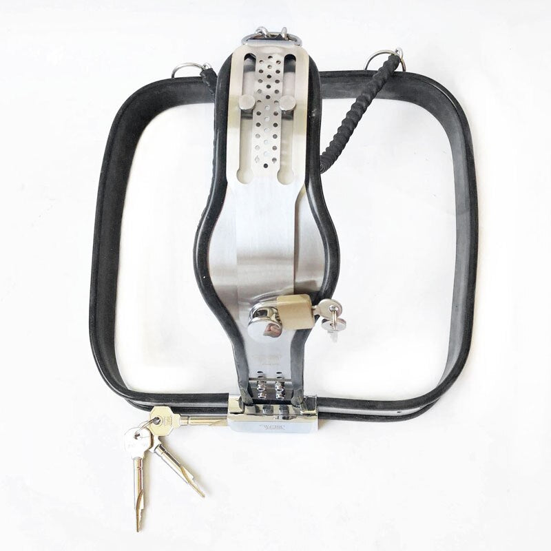 Metal Female Chastity Belt Y-Type Lockable and Adjustable BDSM Belt For Women - KeepMeLocked