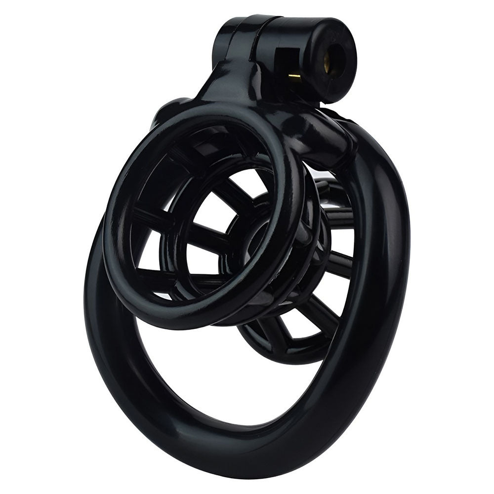 Black Resin Inverted Negative Chastity Cage Breathable Lightweight Male Chastity Device