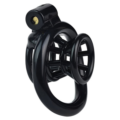 Black Resin Inverted Negative Chastity Cage Breathable Lightweight Male Chastity Device