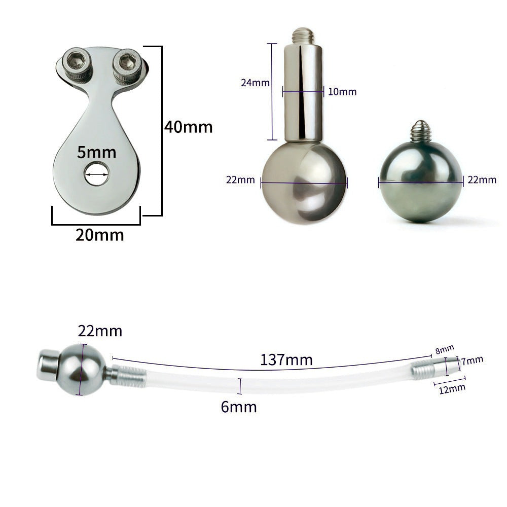 Detachable Inverted Chastity Cage with Silicone Urethral Catheter
