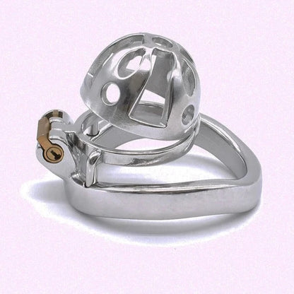 Ultra Small Metal Chastity Cage Device in 3 Sizes with PU Strap