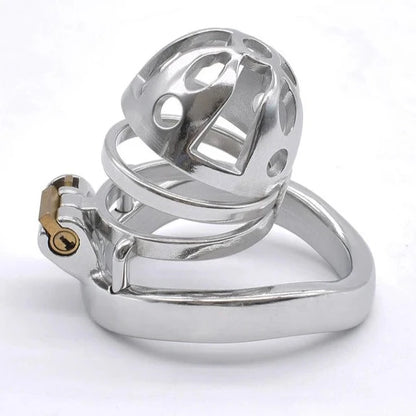 Ultra Small Metal Chastity Cage Device in 3 Sizes with PU Strap