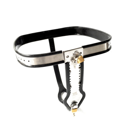 Female Chastity Belt with PadLock T-Back Chastity Panties - KeepMeLocked