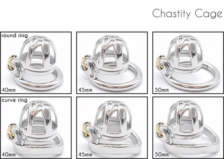 Small Metal Chastity Cage with Urine Hole - KeepMeLocked