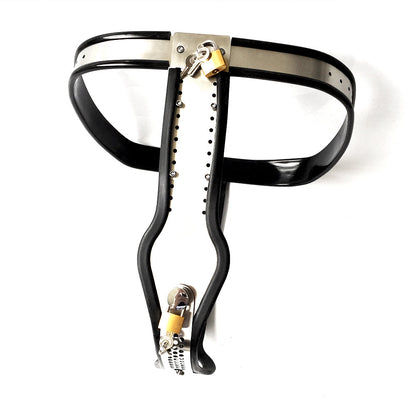 Female Chastity Belt with PadLock T-Back Chastity Panties - KeepMeLocked