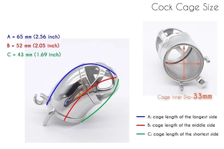 Stainless Steel Chastity Cage with Silicone Catheter - KeepMeLocked