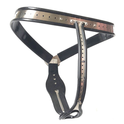 Female Chastity Belt with Heart Details and Removable Plugs - KeepMeLocked