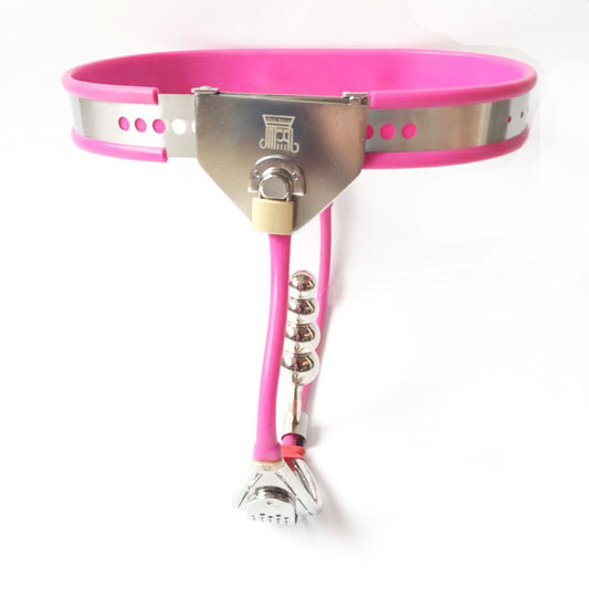 Silicone Liner Female Chastity Belt with No Hole - Pink - KeepMeLocked