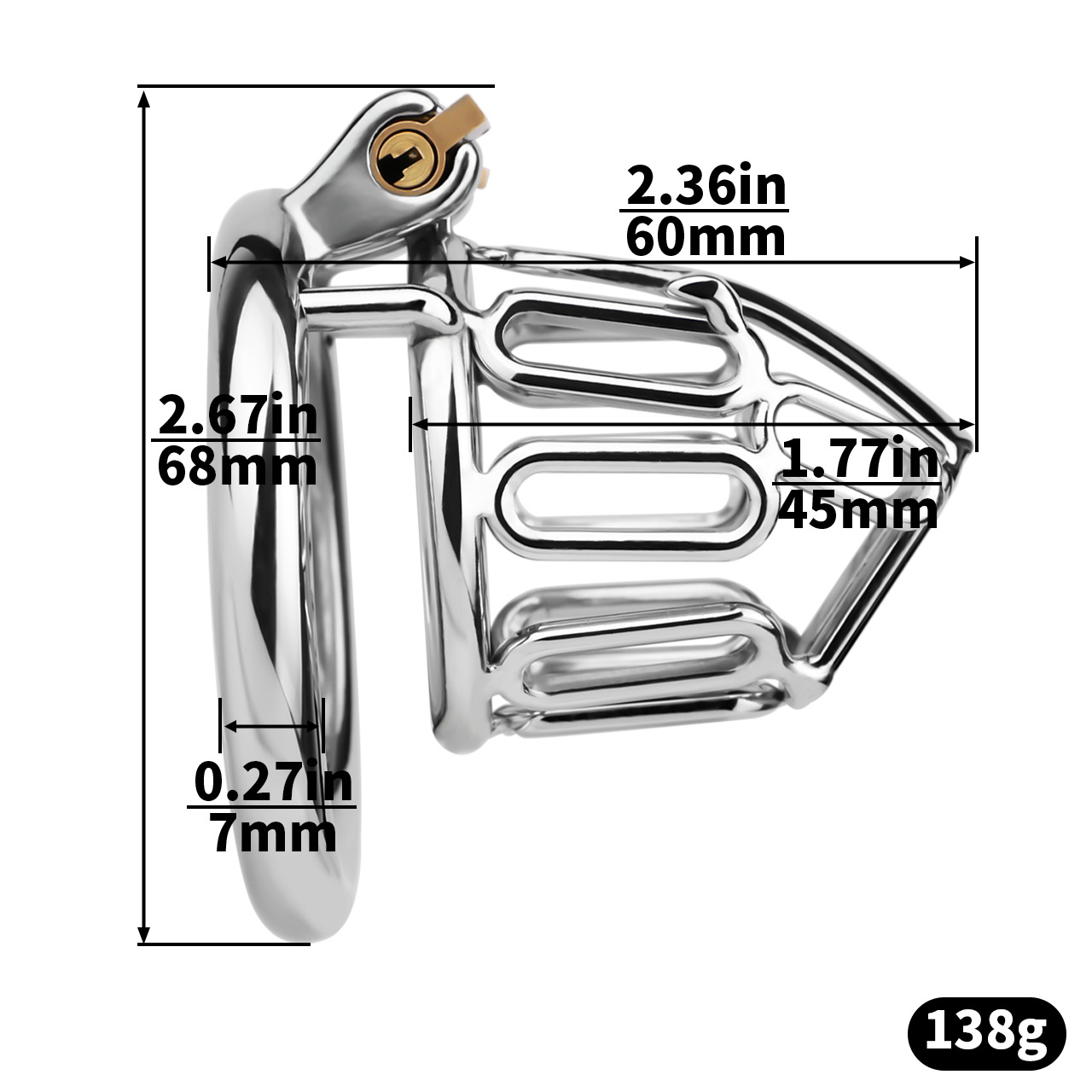 KnightLock Cross Metal Chastity Cage Male BDSM Device Kinky Fetish Gear