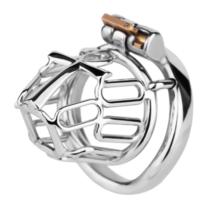 KnightLock Cross Metal Chastity Cage Male BDSM Device Kinky Fetish Gear
