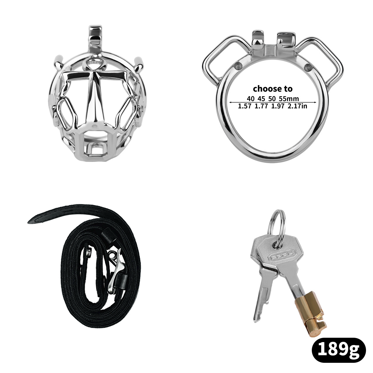 KnightLock Cross Metal Chastity Cage Male BDSM Device Kinky Fetish Gear