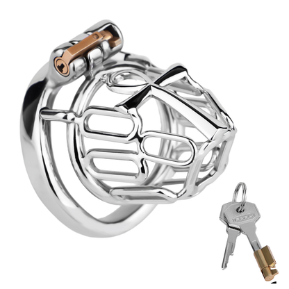 KnightLock Cross Metal Chastity Cage Male BDSM Device Kinky Fetish Gear