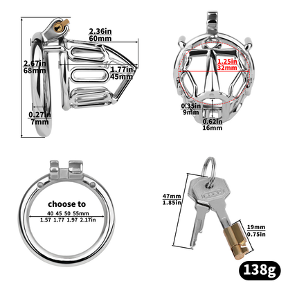 KnightLock Cross Metal Chastity Cage Male BDSM Device Kinky Fetish Gear