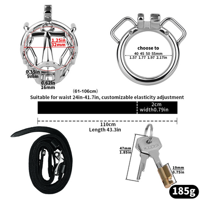 KnightLock Cross Metal Chastity Cage Male BDSM Device Kinky Fetish Gear