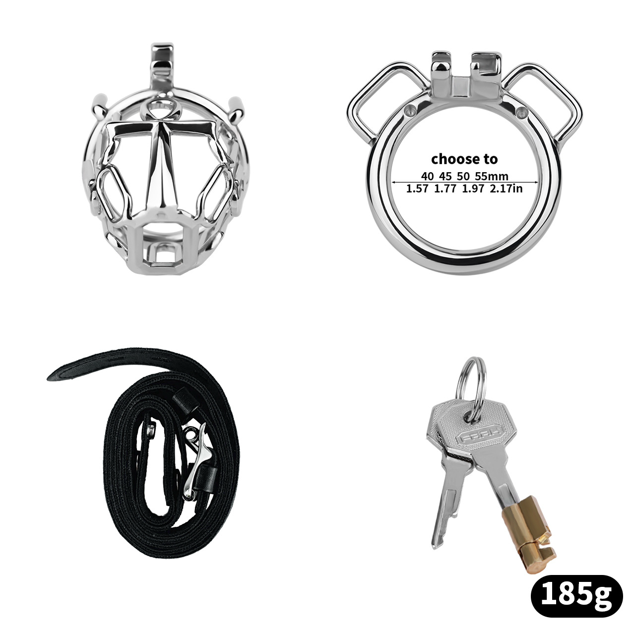 KnightLock Cross Metal Chastity Cage Male BDSM Device Kinky Fetish Gear