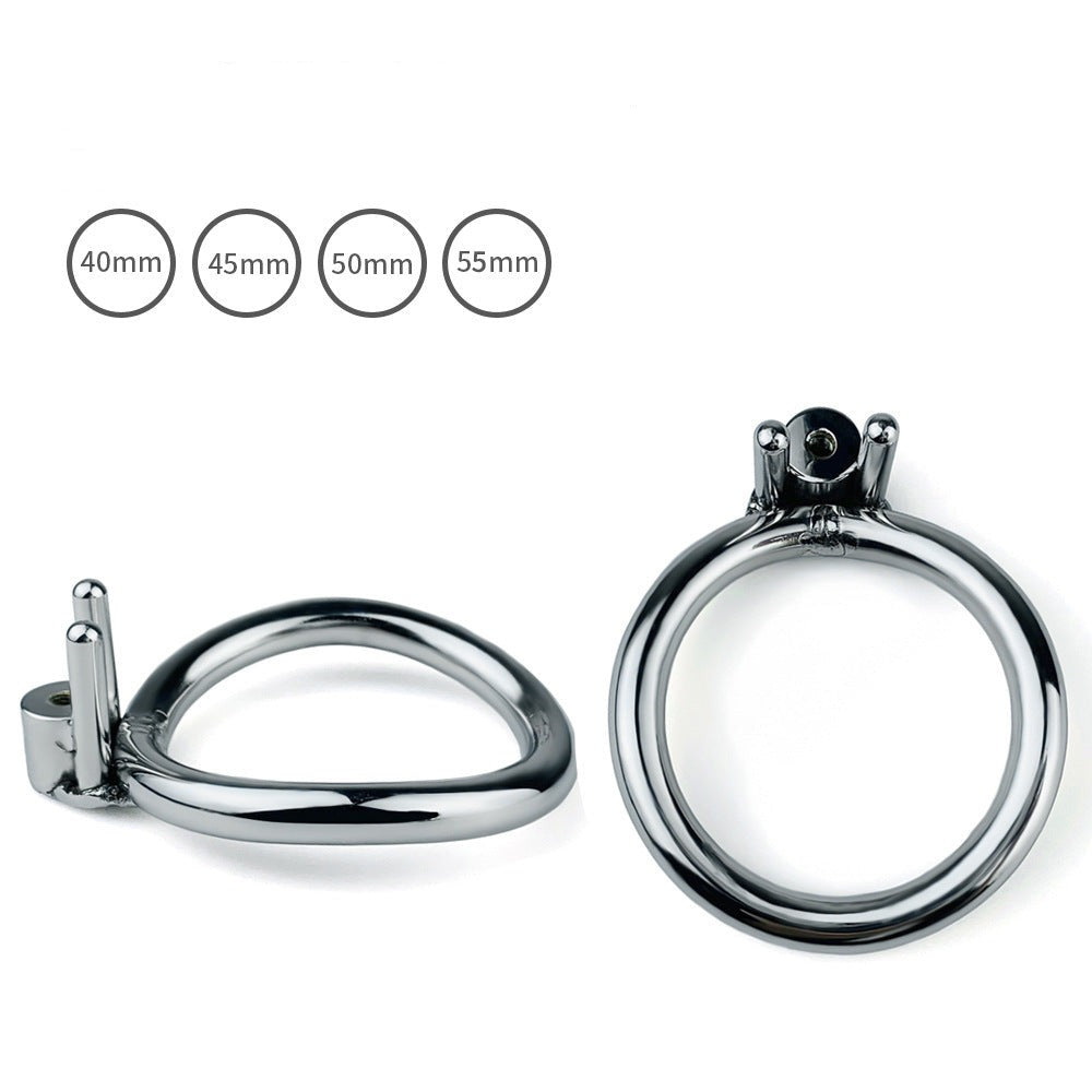 Metal penis ring for inverted chastity cage