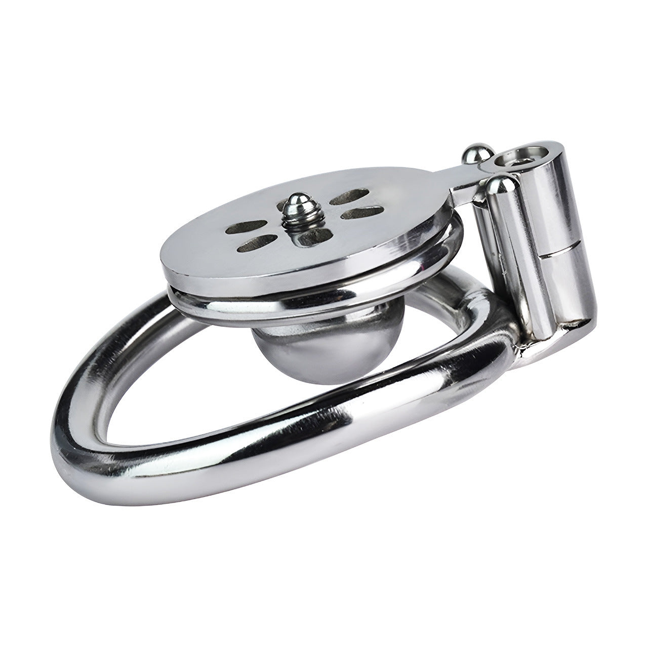 Micro Flat Inverted Chastity Cage with PU Strap Super Small Negative Cock Cage For Men