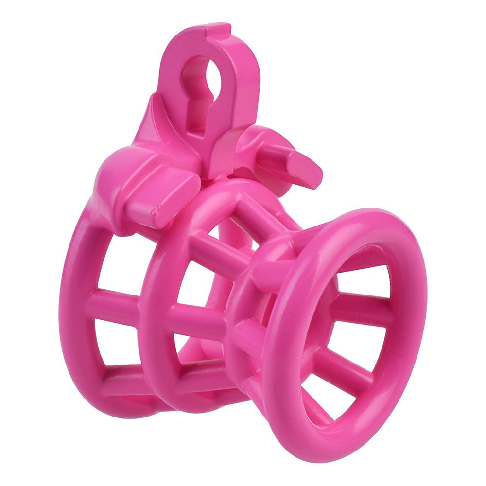 Pink Resin Inverted Negative Chastity Cage Breathable Lightweight Male Chastity Device