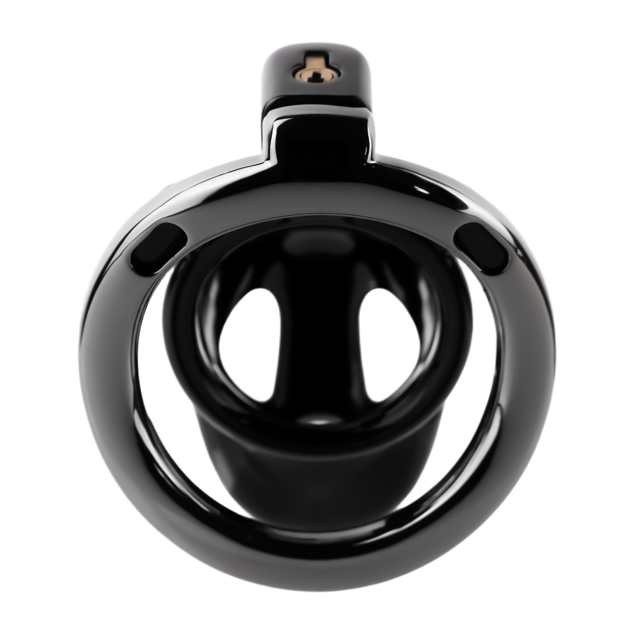 Black Cobra Resin Chastity Cage with 4 Aluminum Alloy Base Rings Lightweight Comfy Cock Lock