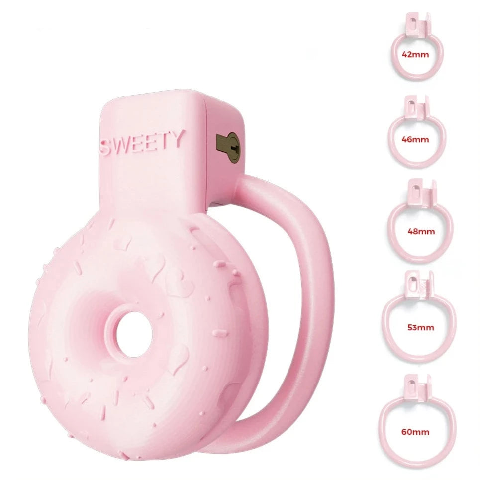 Pink Donut Chastity Cage - KeepMeLocked