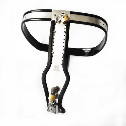 Female Chastity Belt with PadLock T-Back Chastity Panties - KeepMeLocked