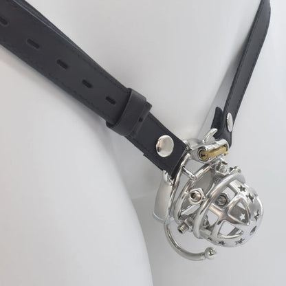 chsatity belt for men with spiked chastity cage