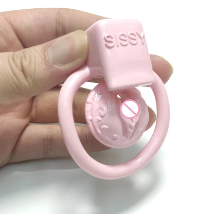 Micro Sissy Negative Chastity Cage with 4 Rings - KeepMeLocked