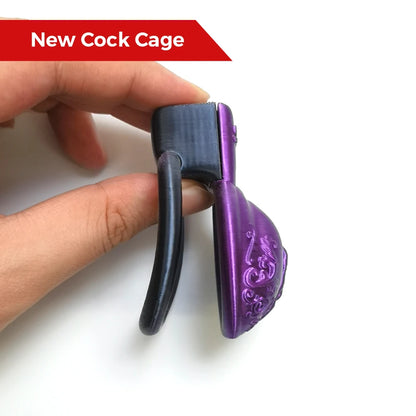 Purple Laser Vaginal Chastity Cage 3D Printed Cock Cage For Sissy - KeepMeLocked