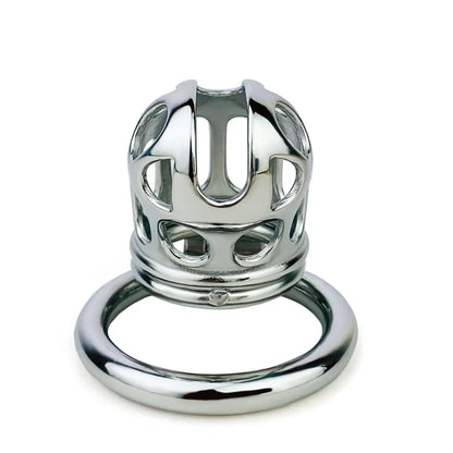 Stainless steel cobra chastity cage for men with breathable holes anti-masturbation - KeepMeLocked