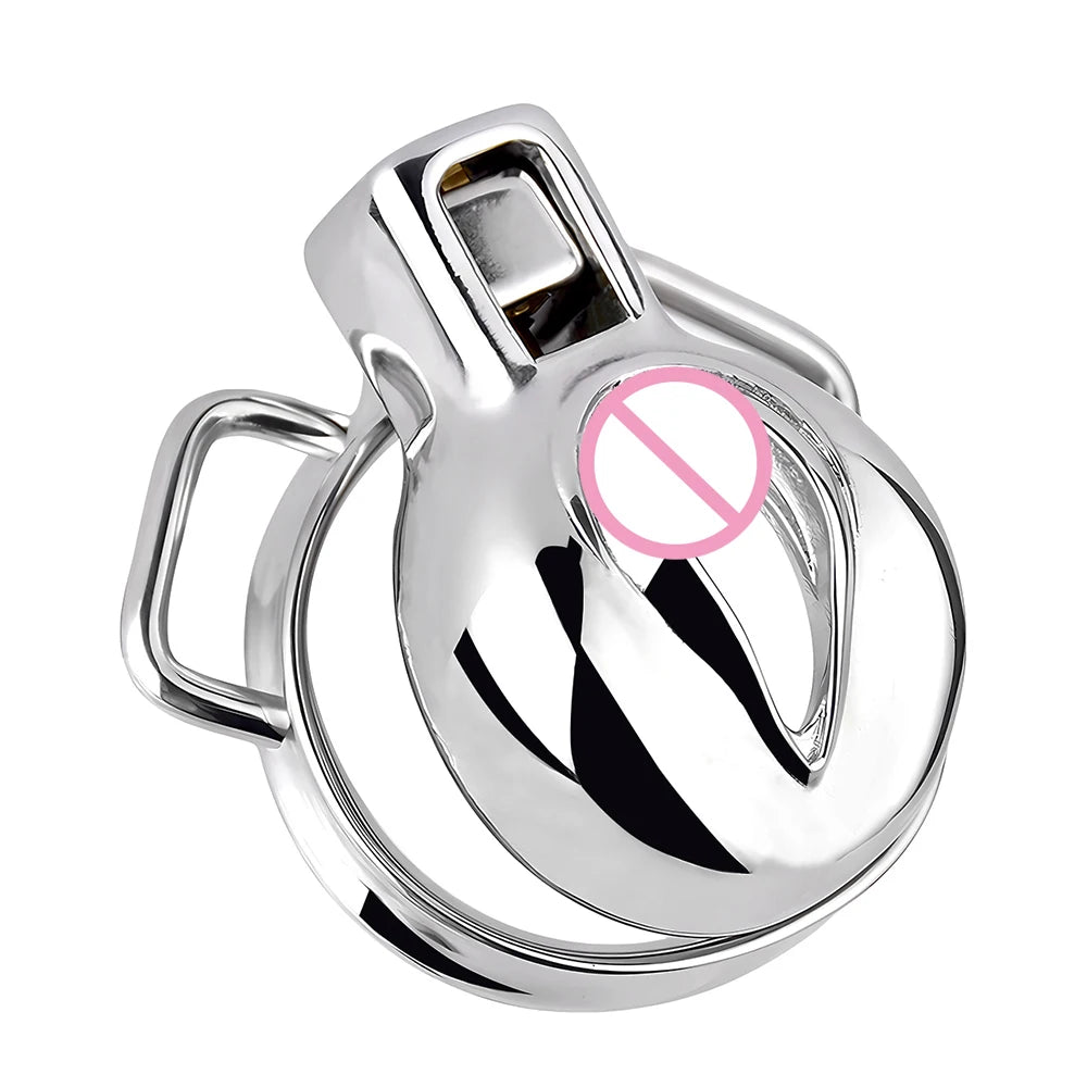 Pussy Shape Metal Chastity Cage Clitoris Cock Lock Clit Cage Chastity Belt - KeepMeLocked